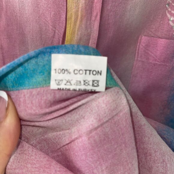 Eight X Mens Shirt Size XXL Multicolor Custom Angel Wing Graphics And Crystal - Picture 6 of 10